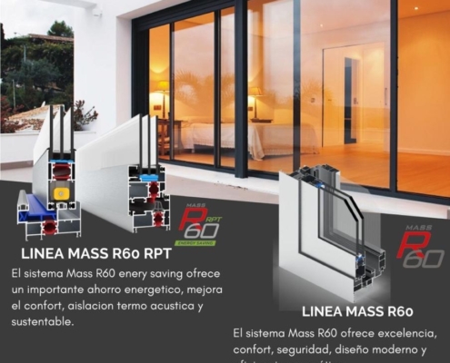 flyer aberturas y cerramiento de aluminio linea +r60 de metales del talar MDT